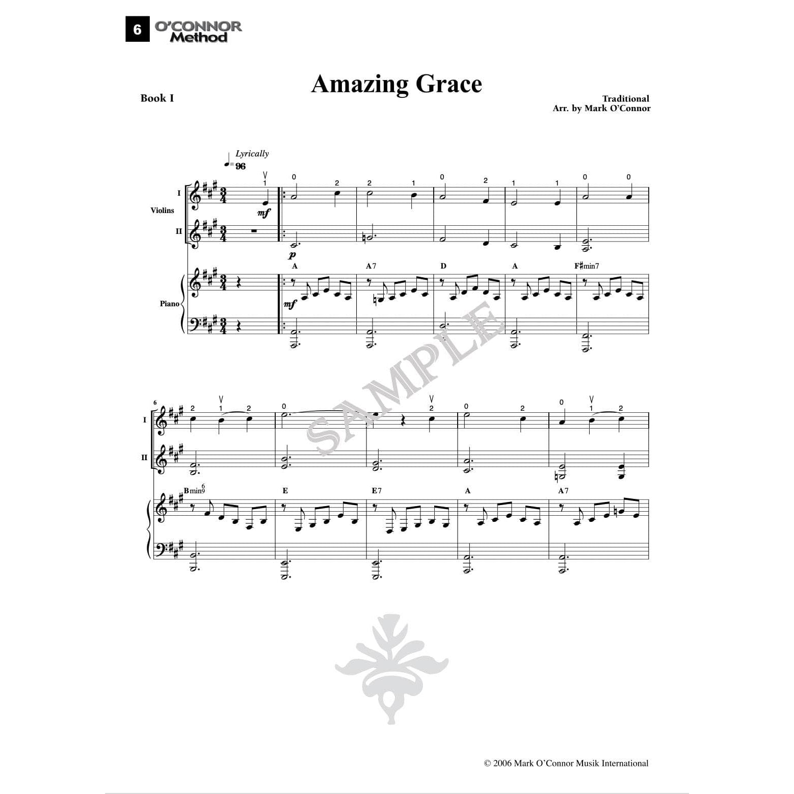 O'Connor Violin Method Book I - Piano Accompaniment - Digital Download