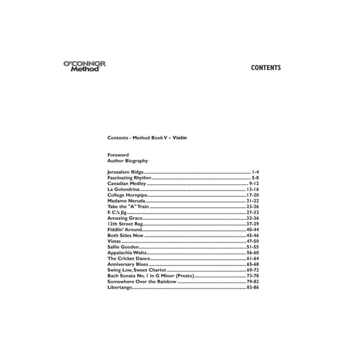 O'Connor Violin Method Book V - Digital Download