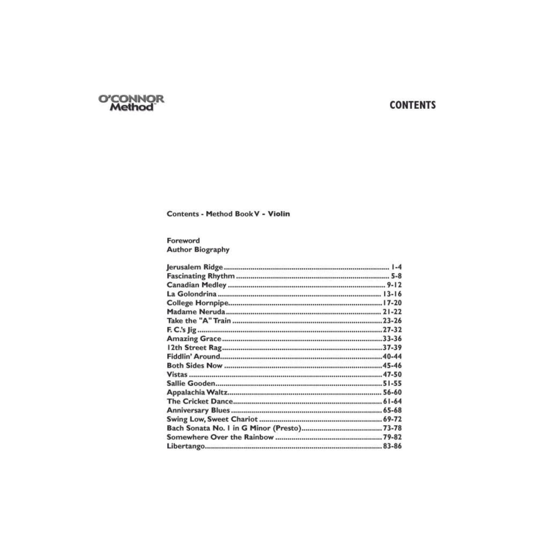 O'Connor Violin Method Book V - Digital Download