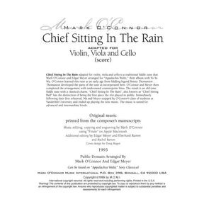 O'Connor, Mark - Chief Sitting In The Rain for Violin, Viola, and Cello - Score - Digital Download