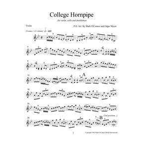 O'Connor, Mark - College Hornpipe for Violin, Cello, and Bass - Violin - Digital Download
