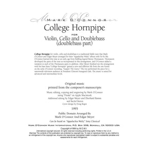 O'Connor, Mark - College Hornpipe for Violin, Cello, and Bass - Bass - Digital Download