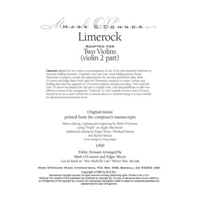 O'Connor, Mark - Limerock for 2 Violins - Violin 2 - Digital Download