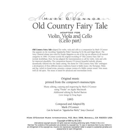 O'Connor, Mark - Old Country Fairy Tale for Violin, Viola, and Cello - Cello - Digital Download
