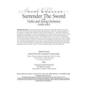 O'Connor, Mark - Surrender The Sword for Violin and String Orchestra - Violin Solo - Digital Download