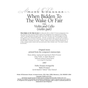 O'Connor, Mark - When Bidden To The Wake Or Fair for Violin and Cello - Violin - Digital Download