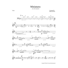 O'Connor, Mark - Miniatures for Violin and Piano - Violin - Digital Download