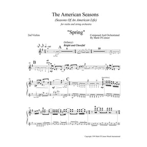 O'Connor, Mark - American Seasons for Violin and String Orchestra - 2nd Violins - Digital Download