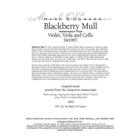 O'Connor, Mark - Blackberry Mull for Violin, Viola, and Cello - Score - Digital Download