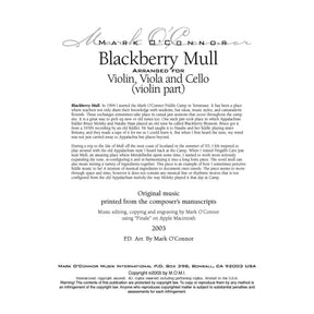 O'Connor, Mark - Blackberry Mull for Violin, Viola, and Cello - Violin - Digital Download
