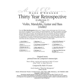 O'Connor - 30-Year Retrospective Collection 1 for Violin, Mandolin, Guitar, & Bass - Dig. Download