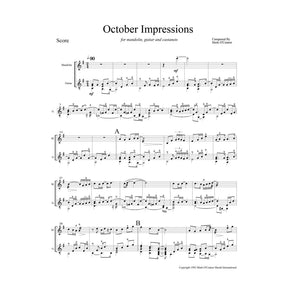 O'Connor, Mark - October Impressions for Mandolin, Guitar, and Percussion - Score - Digital Download