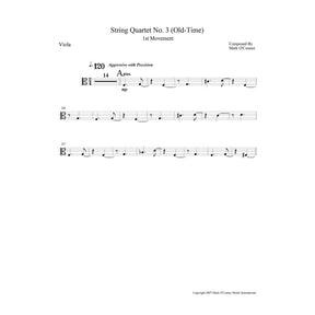 O'Connor, Mark - String Quartet No. 3 (Old-Time) for 2 Violins, Viola, and Cello - Viola - Digital Download