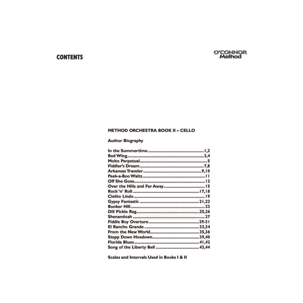 O'Connor Method for Orchestra - Book II - Cello Part - Digital Download