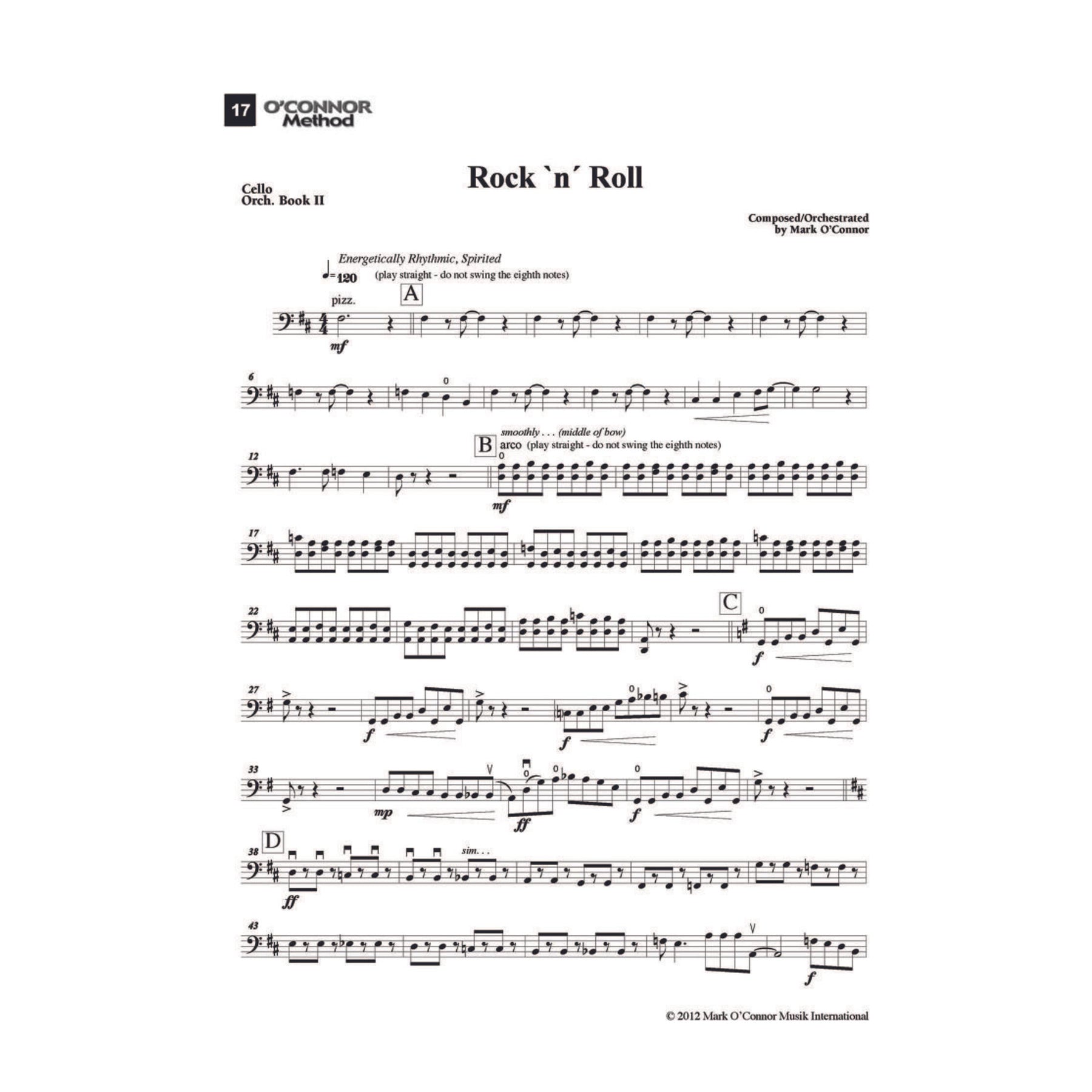 O'Connor Method for Orchestra - Book II - Cello Part - Digital Download
