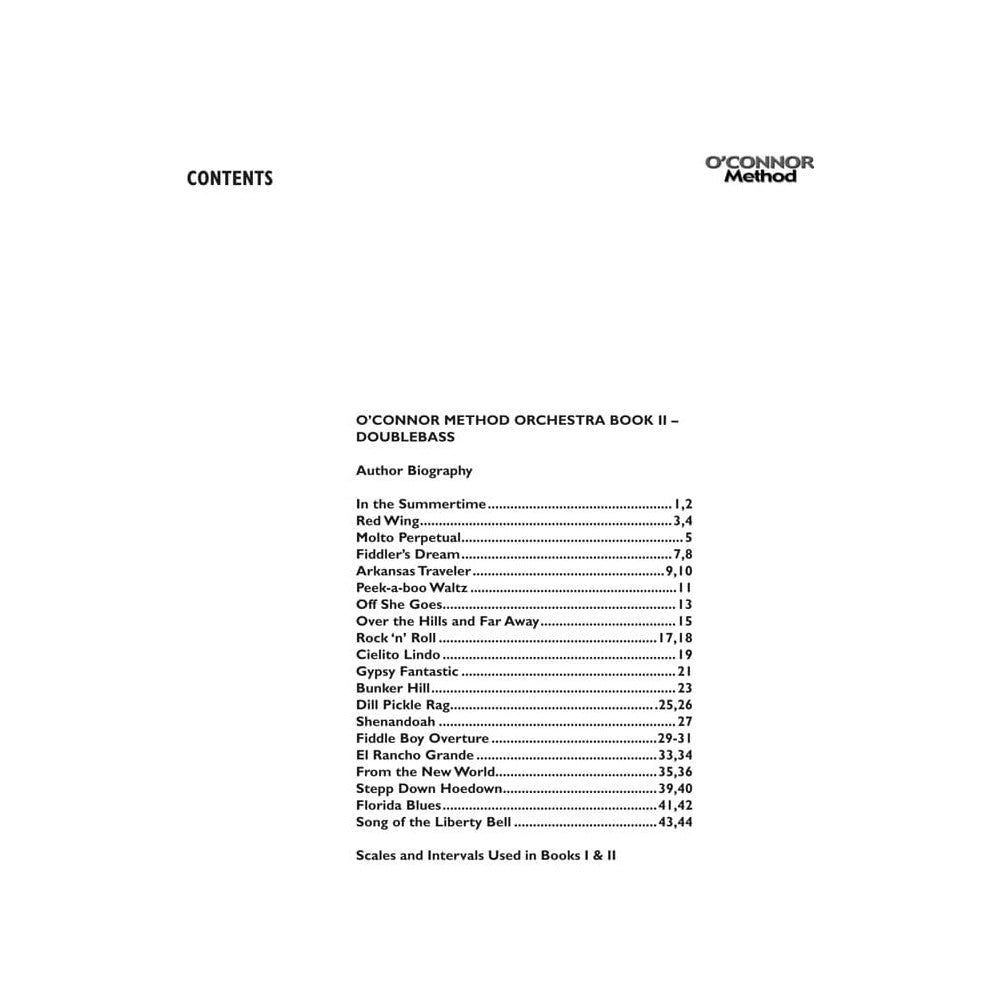 O'Connor Method for Orchestra - Book II - Bass Part