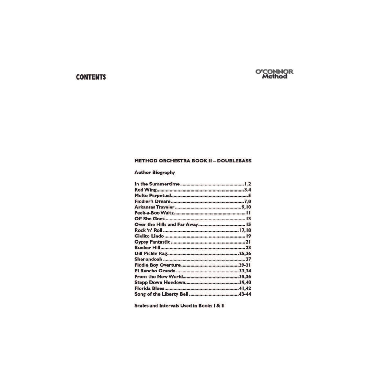 O'Connor Method for Orchestra - Book II - Bass Part - Digital Download