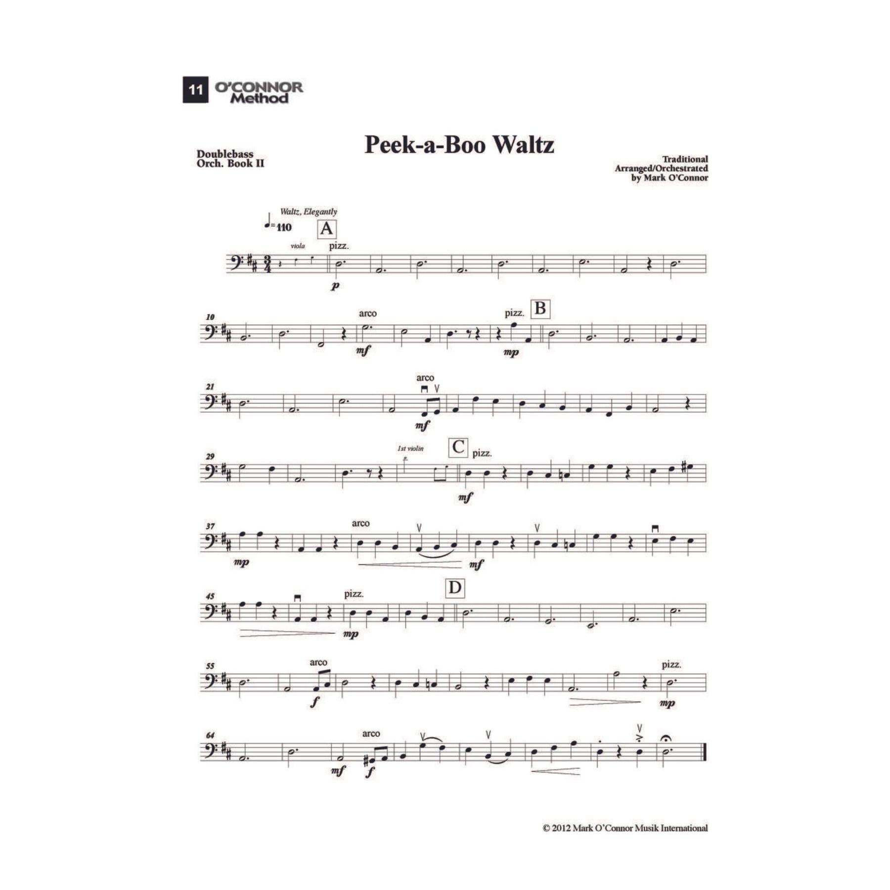 O'Connor Method for Orchestra - Book II - Bass Part - Digital Download