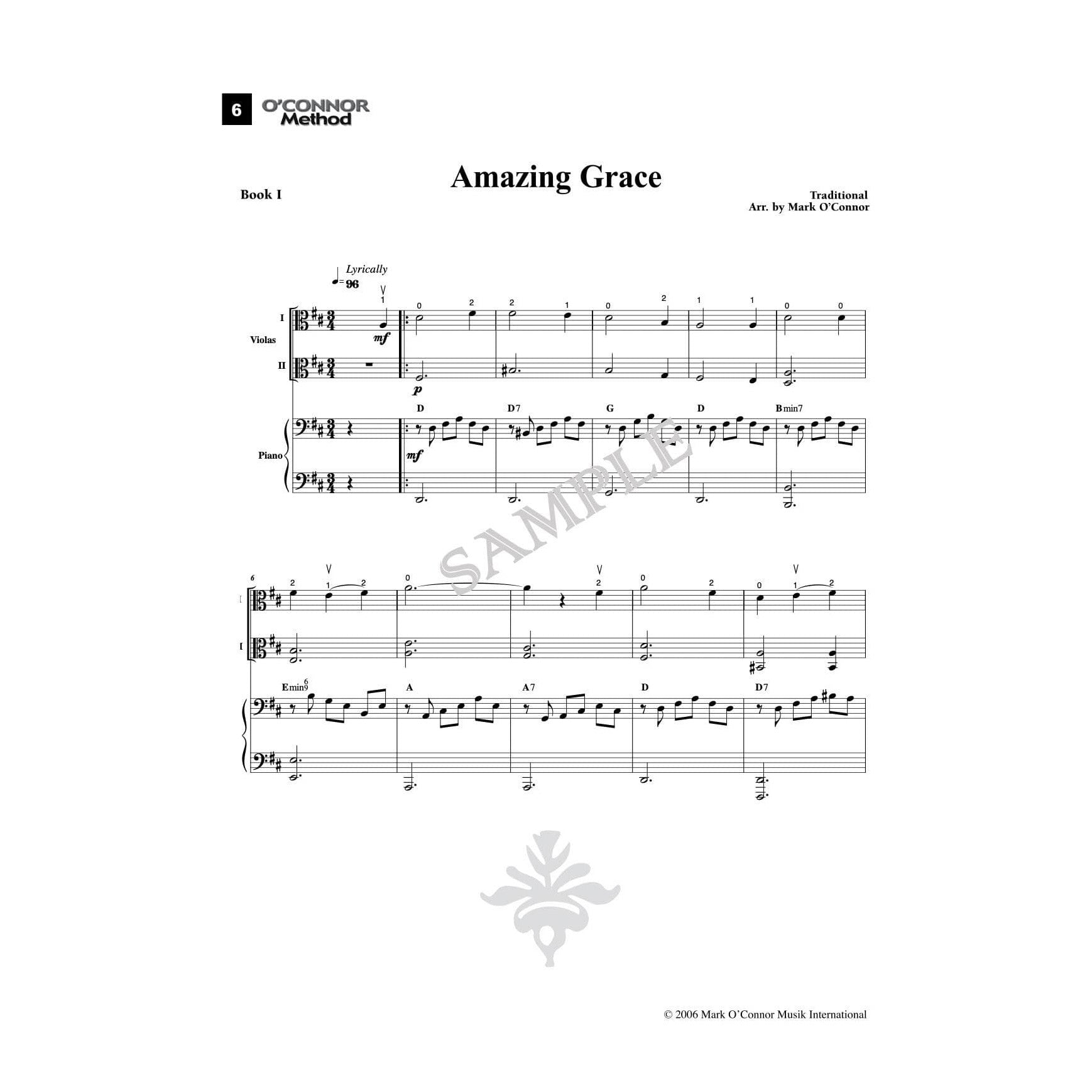 O'Connor Viola Method Book I - Piano Accompaniment - Digital Download