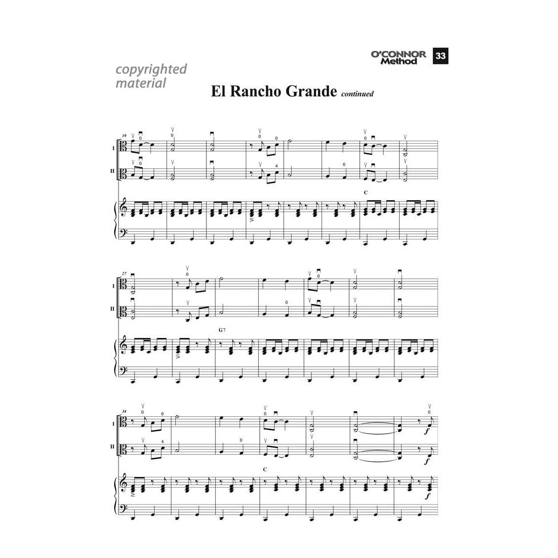O'Connor Viola Method Book II - Piano Accompaniment