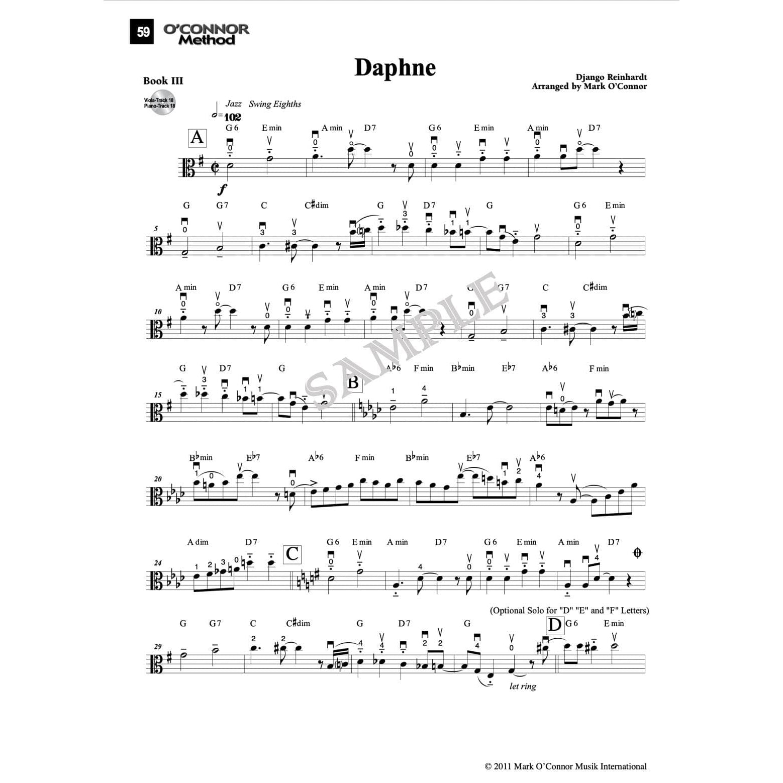 O'Connor Viola Method Book III - Digital Download