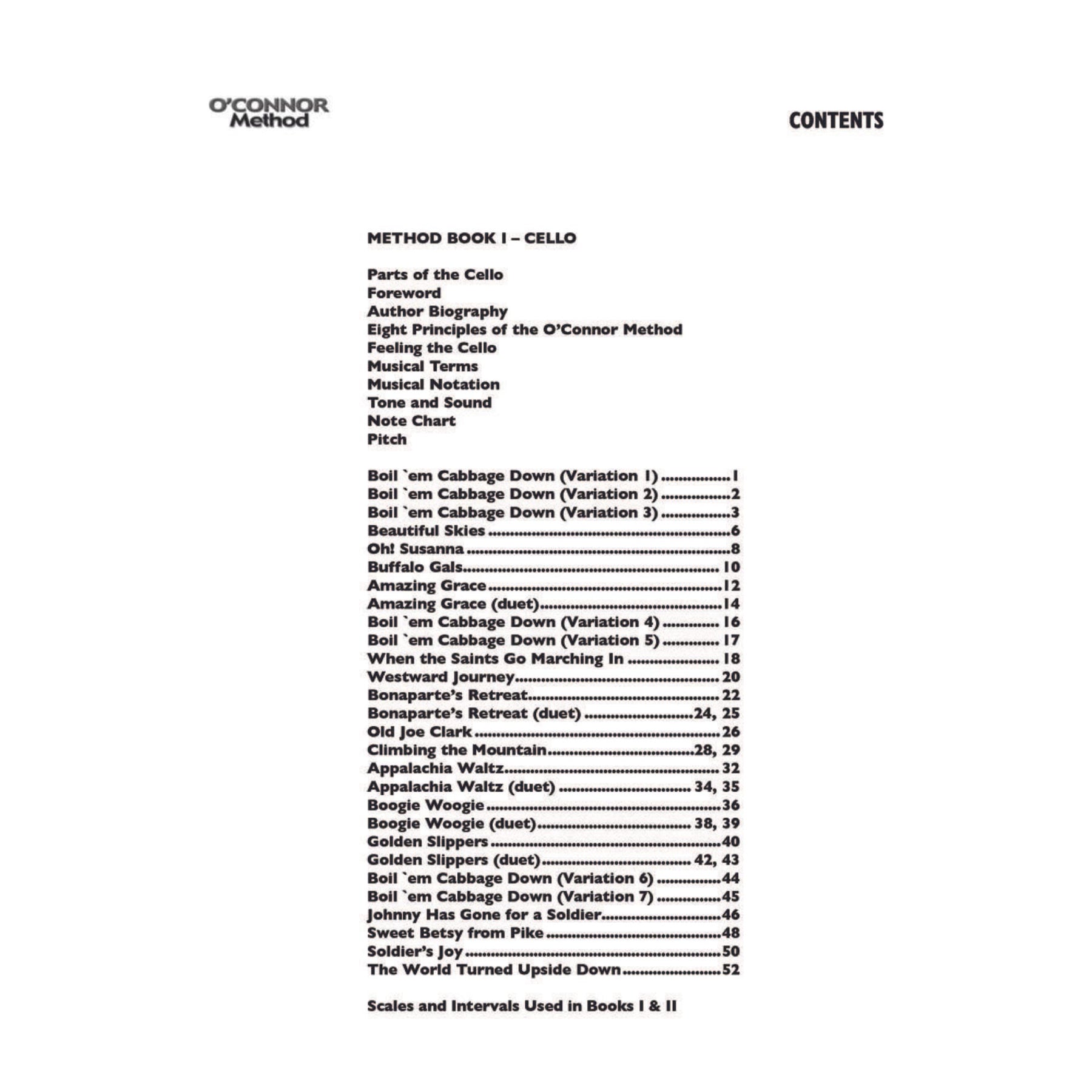 O'Connor Cello Method Book I - Digital Download