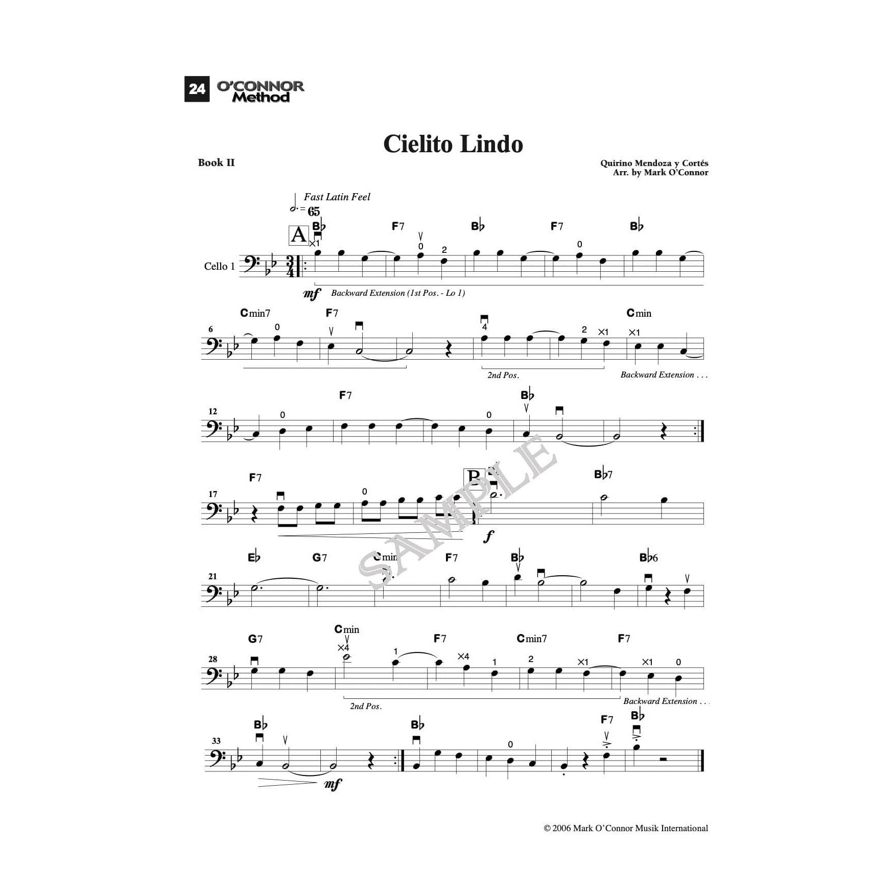 O'Connor Cello Method Book II - Digital Download
