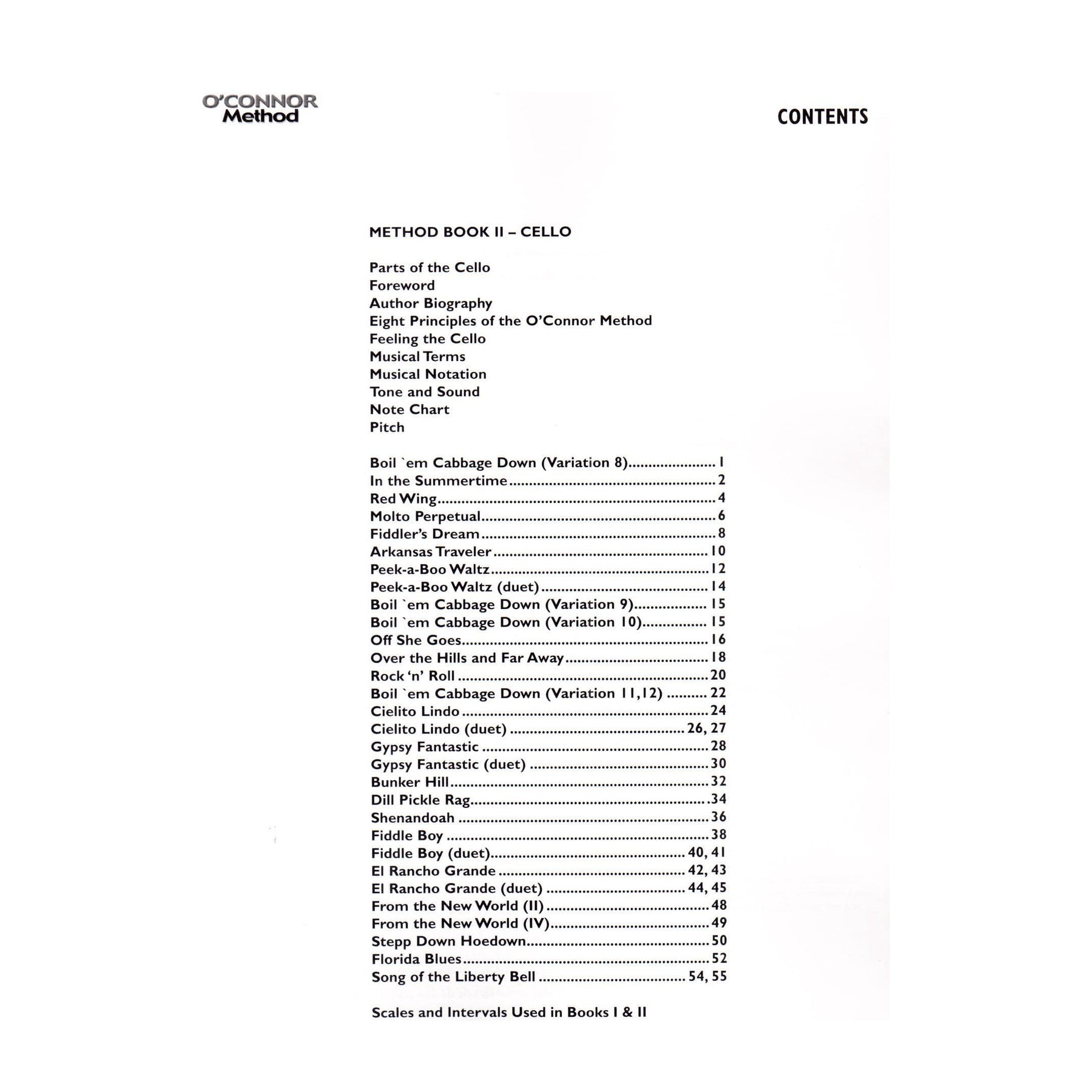 O'Connor Cello Method Book II
