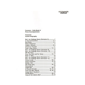 O'Connor Cello Method Book II - Piano Accompaniment