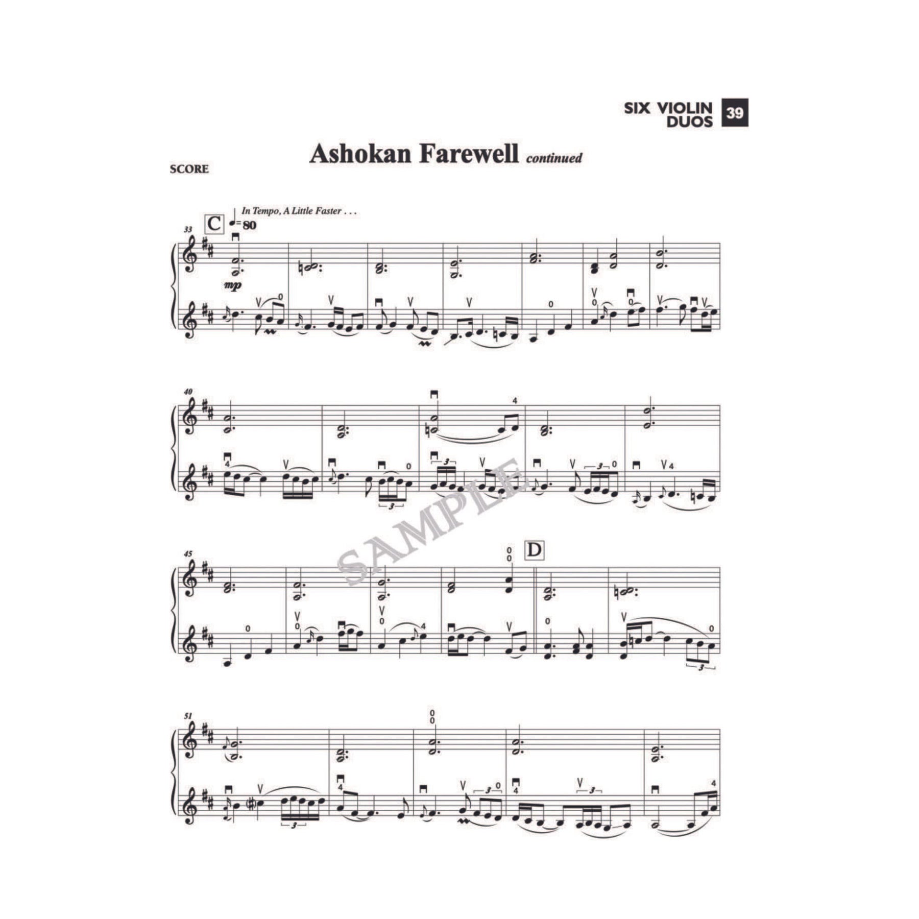 Six Violin Duos - arranged by Mark O'Connor - Digital Download