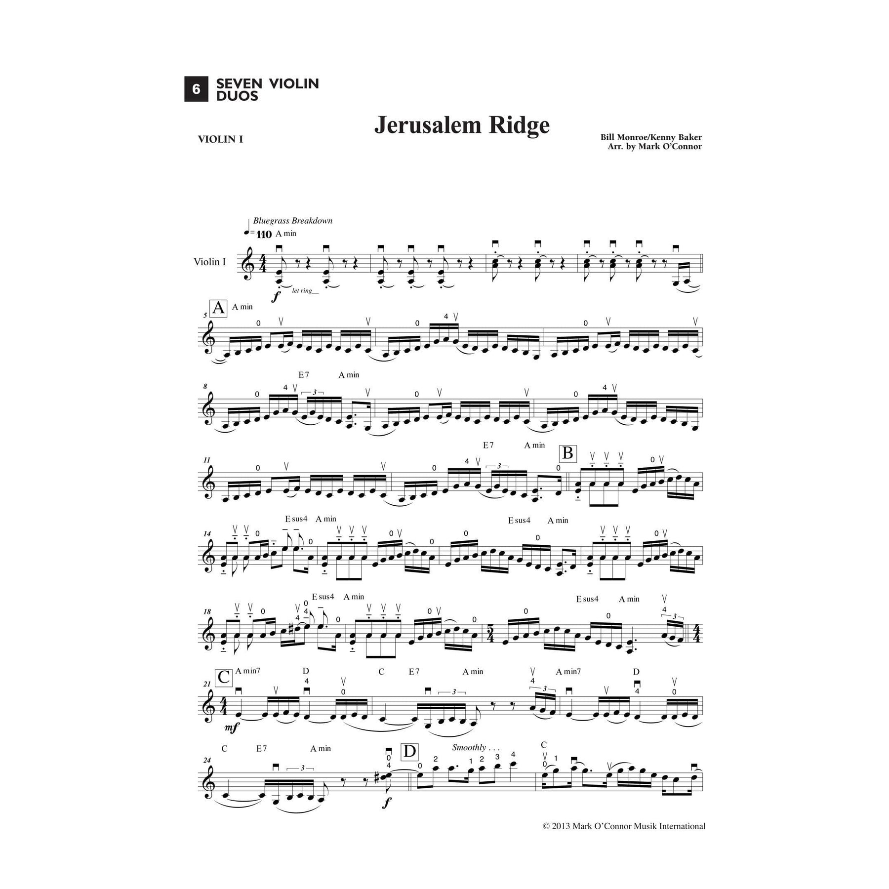 Seven Violin Duos - arranged by Mark O'Connor