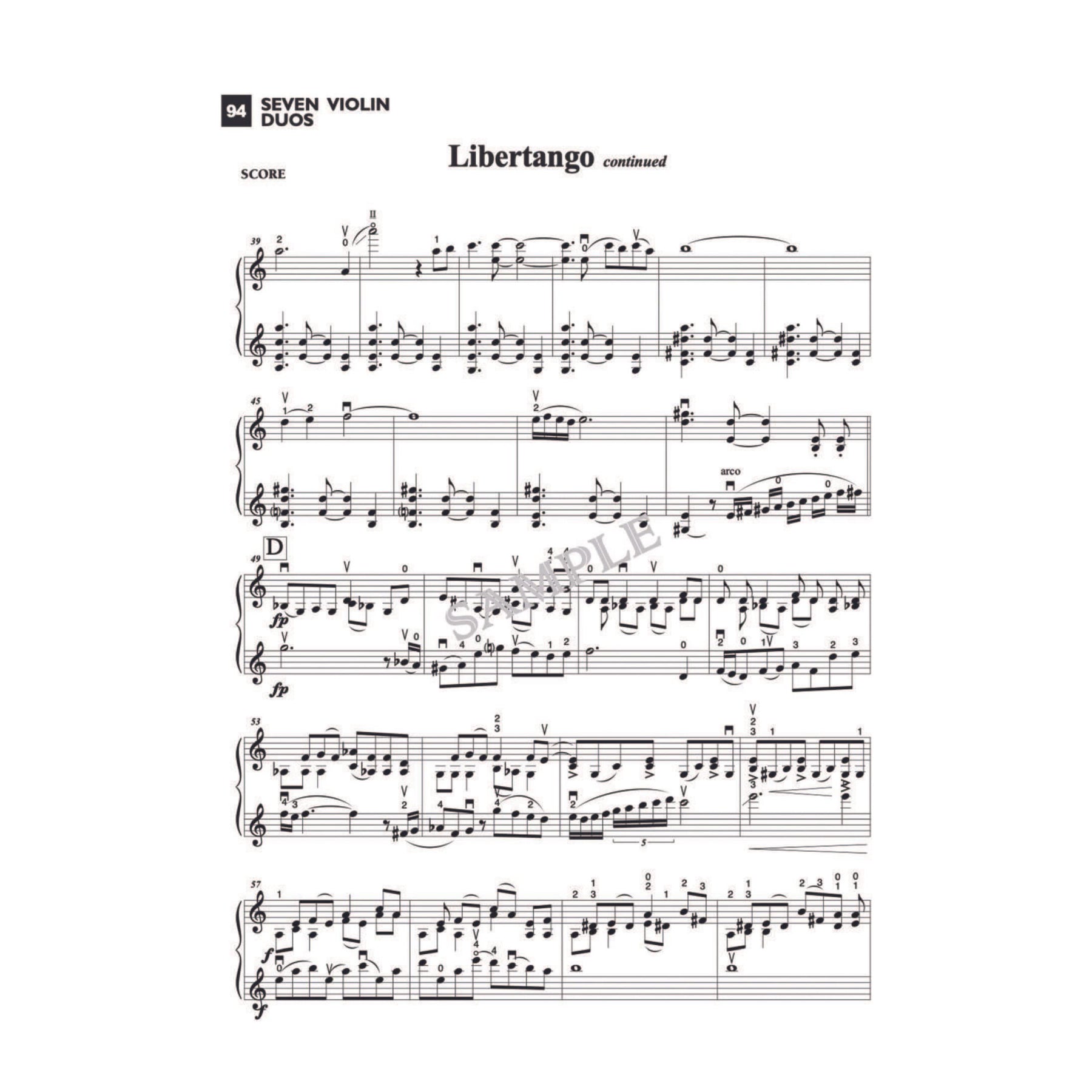 Seven Violin Duos - arranged by Mark O'Connor - Digital Download