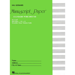 Standard Wirebound Manuscript Paper. Published by Hal Leonard.