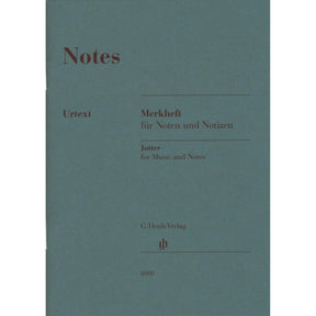 Jotter for Music and Notes - Mini Manuscript Paper - 4" x 5.75" - 32 pages - G. Henle Verlag