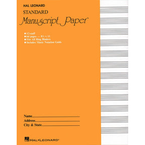 Standard Manuscript Paper. Published by Hal Leonard.