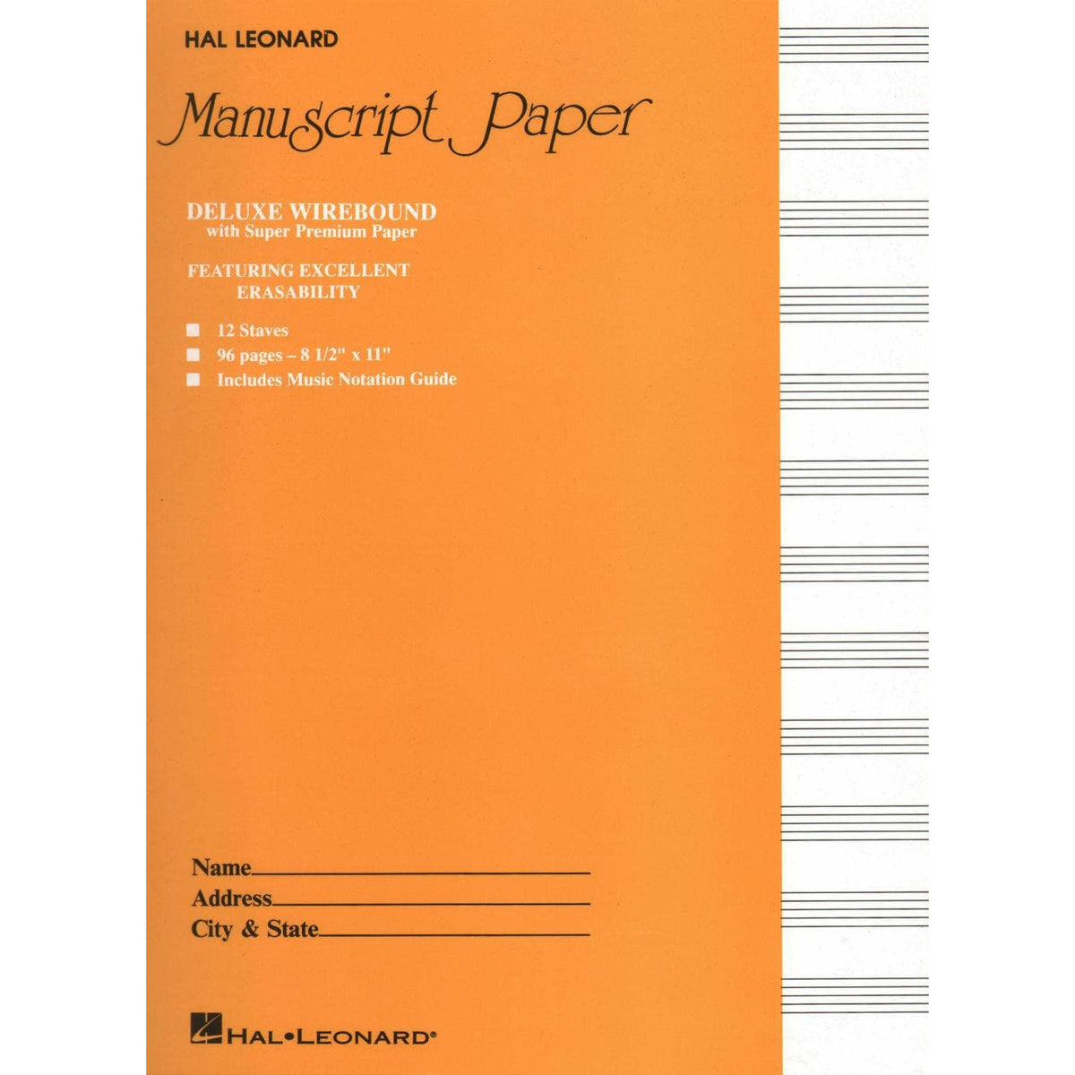 Deluxe Wirebound Manuscript Paper. Published by Hal Leonard.