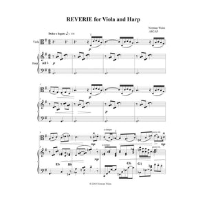 Weiss, Norman - Reverie for Viola and Piano (or Harp) - Digital Download