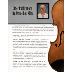 One Step at a Time - Book 1 - Violin - Jennie Lou Klim - Beachside Publications