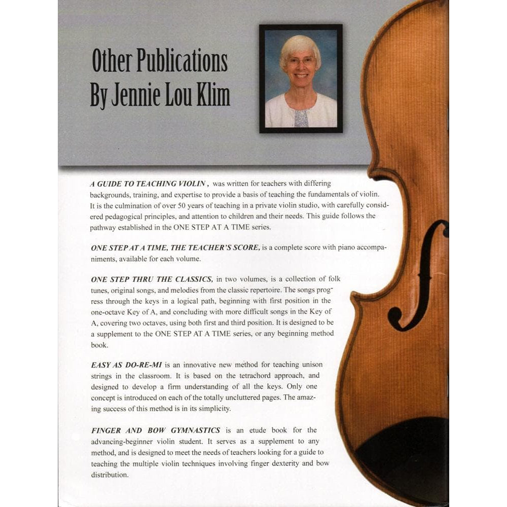 One Step At A Time - Book 2 - Violin - Jennie Lou Klim - Beachside Publications