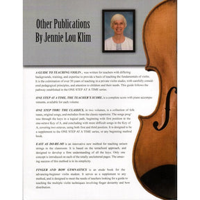 One Step At A Time - Book 2 - Violin - Jennie Lou Klim - Beachside Publications