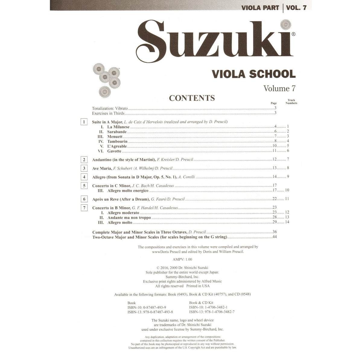Suzuki Viola School Method Book and CD, Volume 7