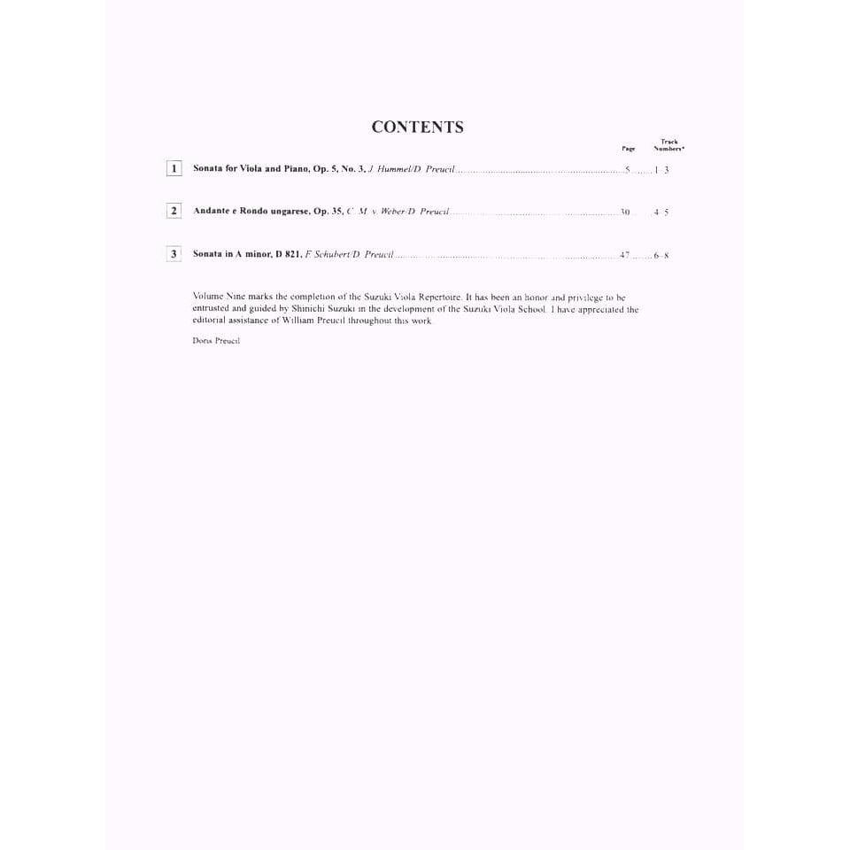 Suzuki Viola School Piano Accompaniment, Volume 9
