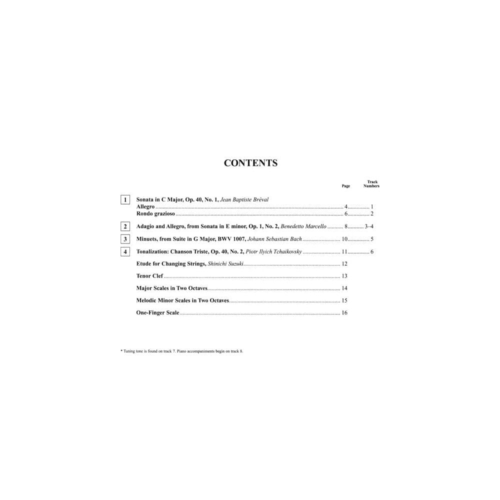 Suzuki Cello School Method Book and CD, Volume 4, Performed by Tsutsumi