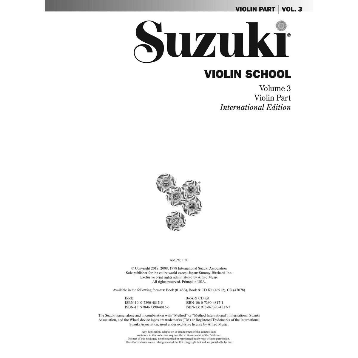 Suzuki Violin School Method Book and CD, Volume 3, Performed by Hilary Hahn