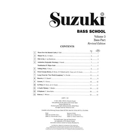 Suzuki Bass School Method Book and CD, Volume 3, Performed by Karr