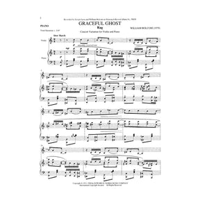 Bolcom, William - Graceful Ghost Rag Concert Variation for Violin and Piano - published by Edward B Marks Music