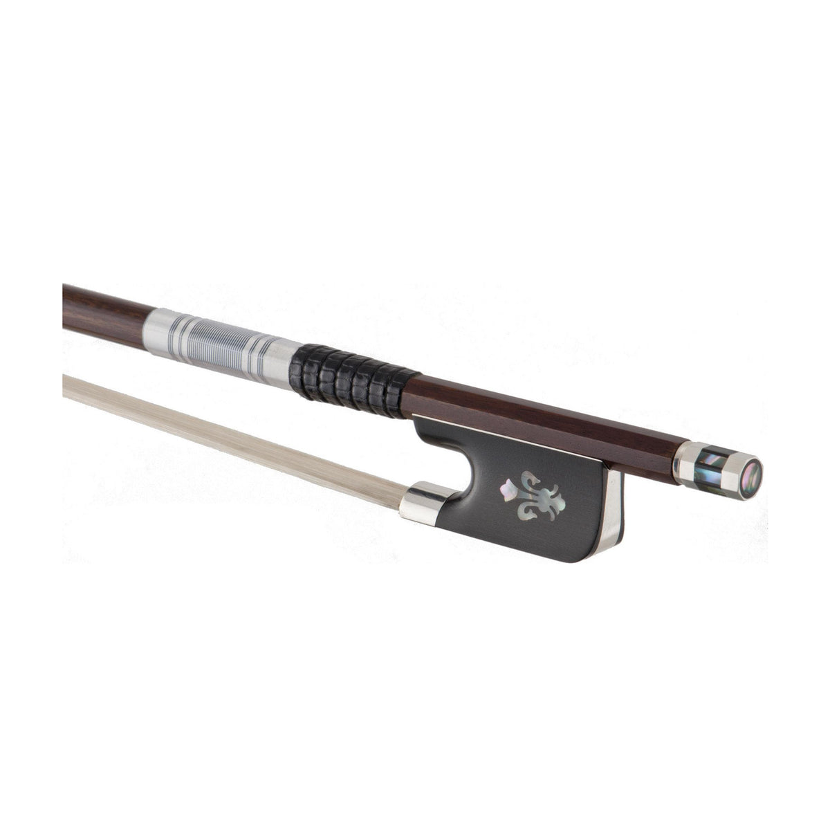 Fleur-De-Lis Pernambuco Viola Bow - Silver - Size 4/4
