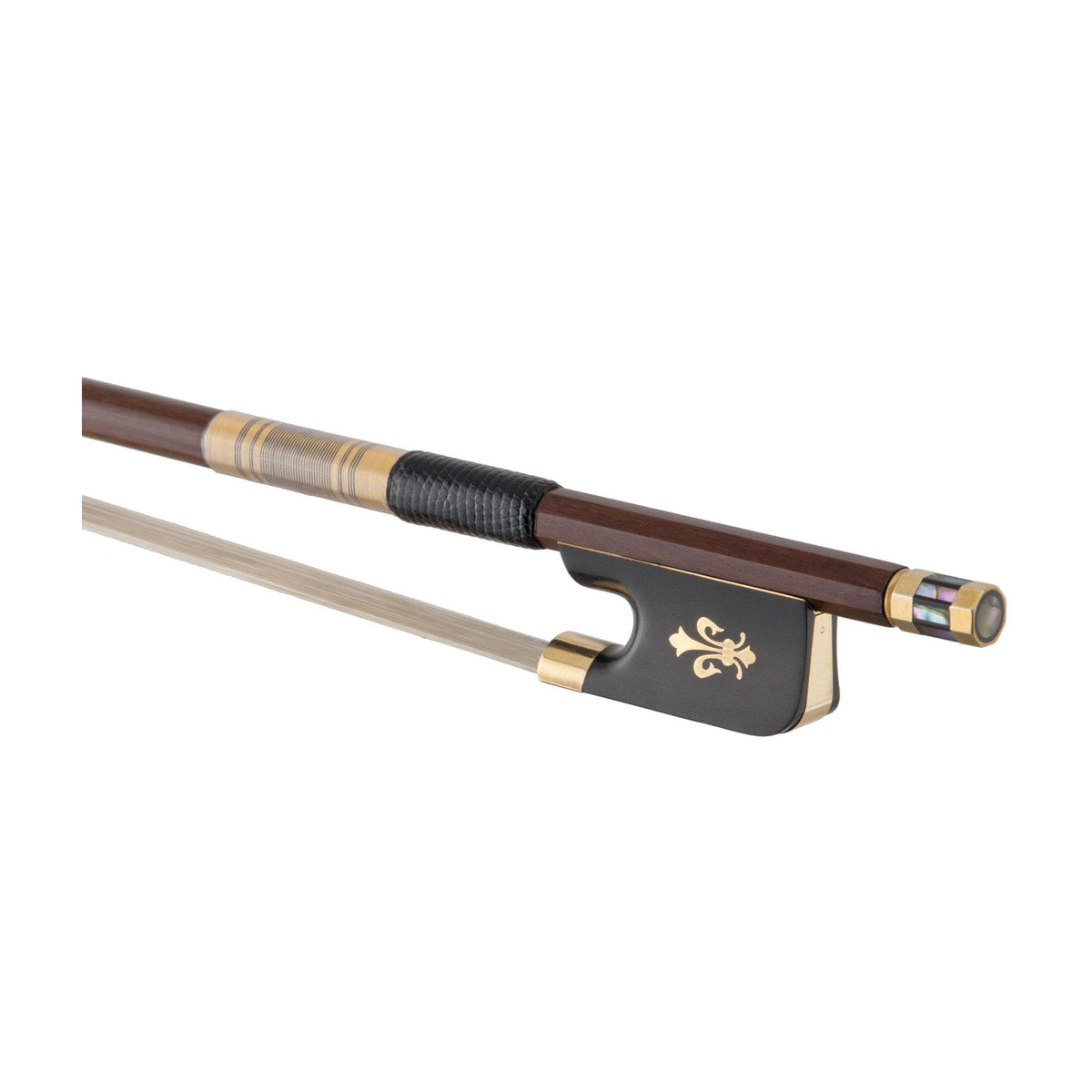 Fleur-De-Lis Pernambuco Viola Bow Gold 14-17 inch