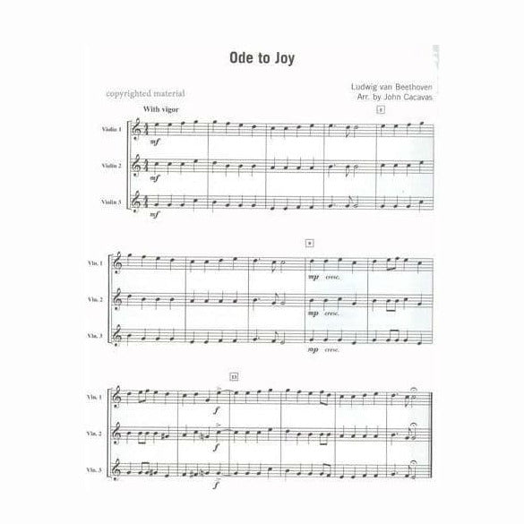 More Trios for Violins: 22 Distinctive Arrangements of Famous Music - arranged by John Cacavas - Alfred Edition
