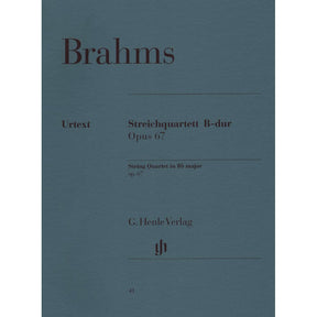 Brahms, Johannes - String Quartet in B flat Op 67 - Henle Verlag URTEXT Edition